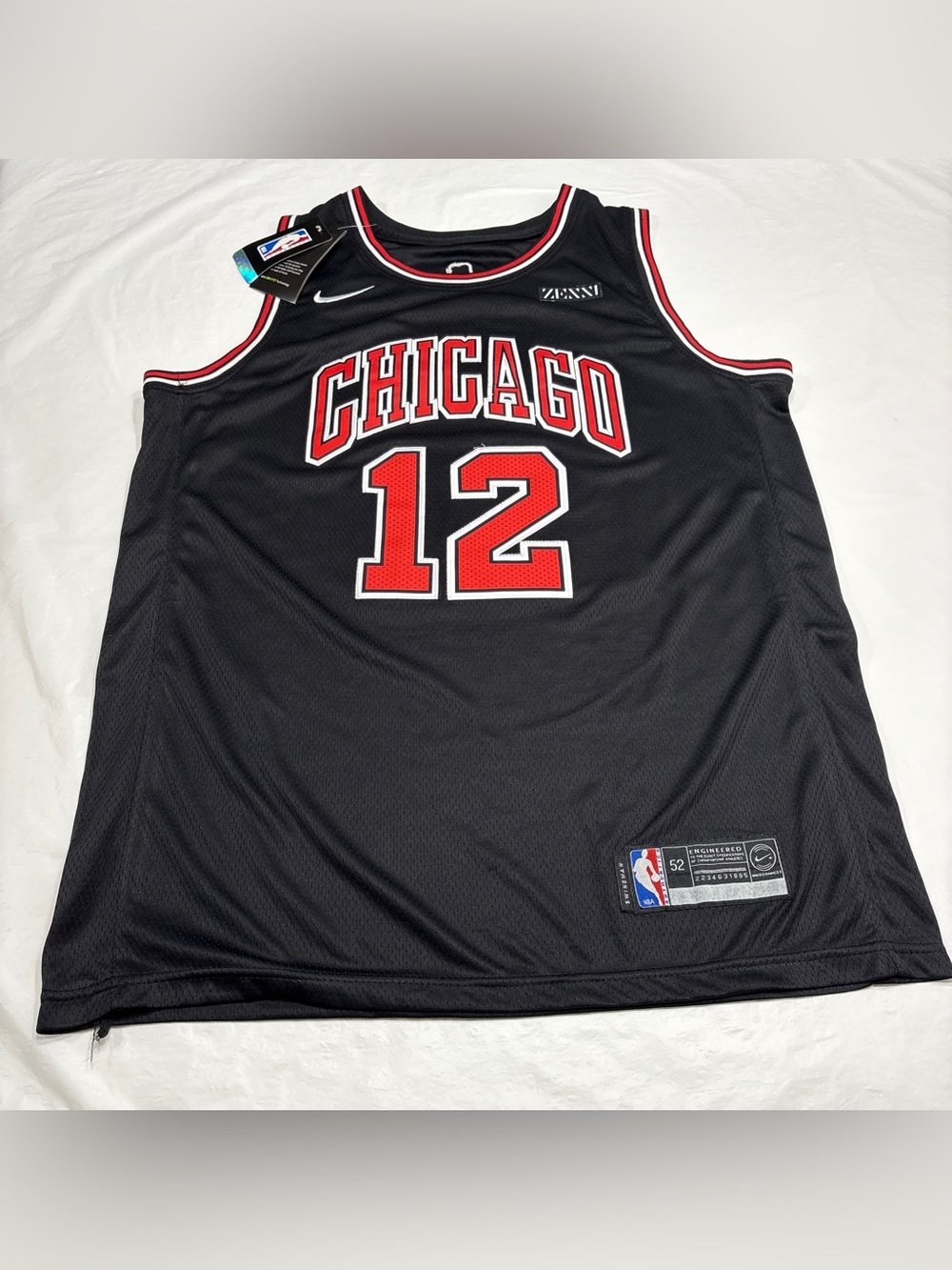 Ayo Dusunmo #12 Chicago Bulls Jersey Men’s 52 Large New